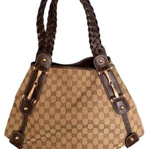 GUCCI Horsebit GG Pelham & Leather w/ Braided Brow